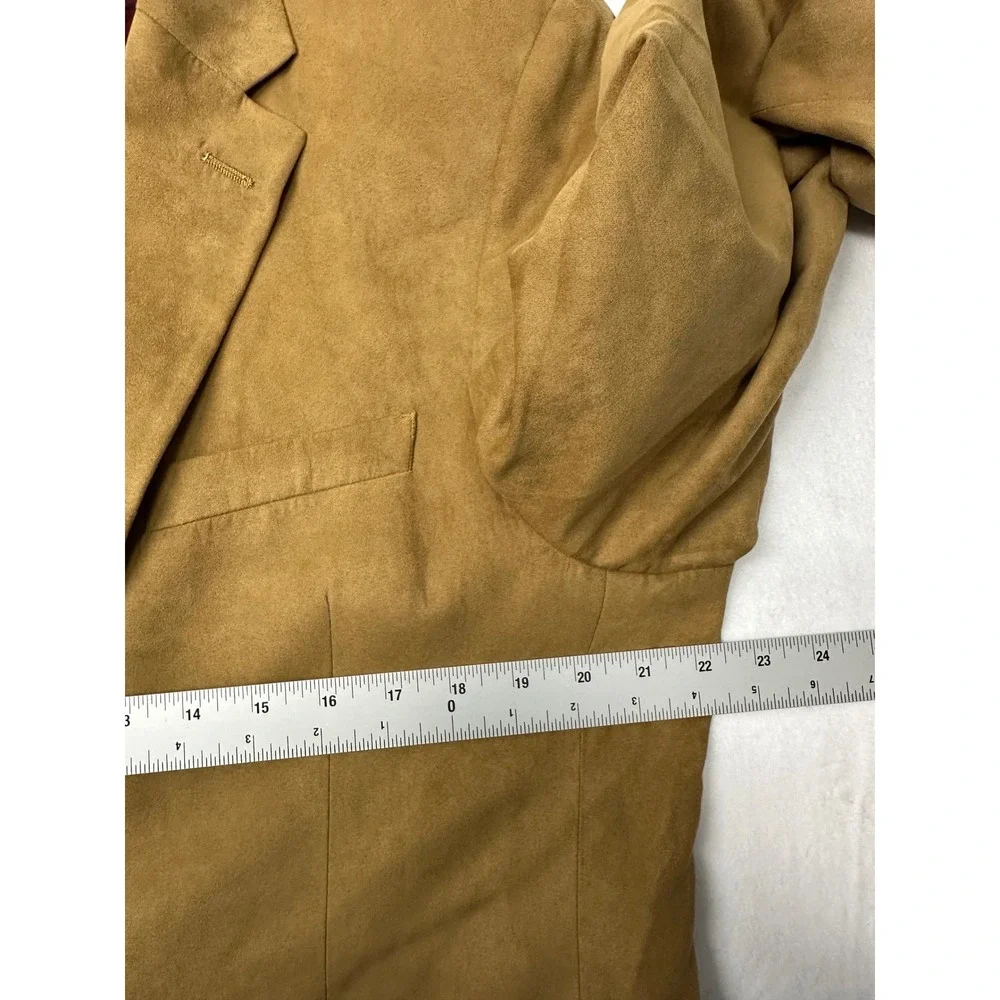 Nautica Men's Brown Faux Suede Sport Coat Blazer Jacket Size 44L‎